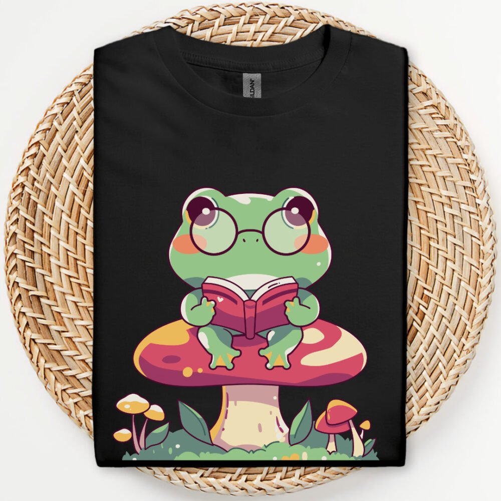 Kawaii Reading Frog